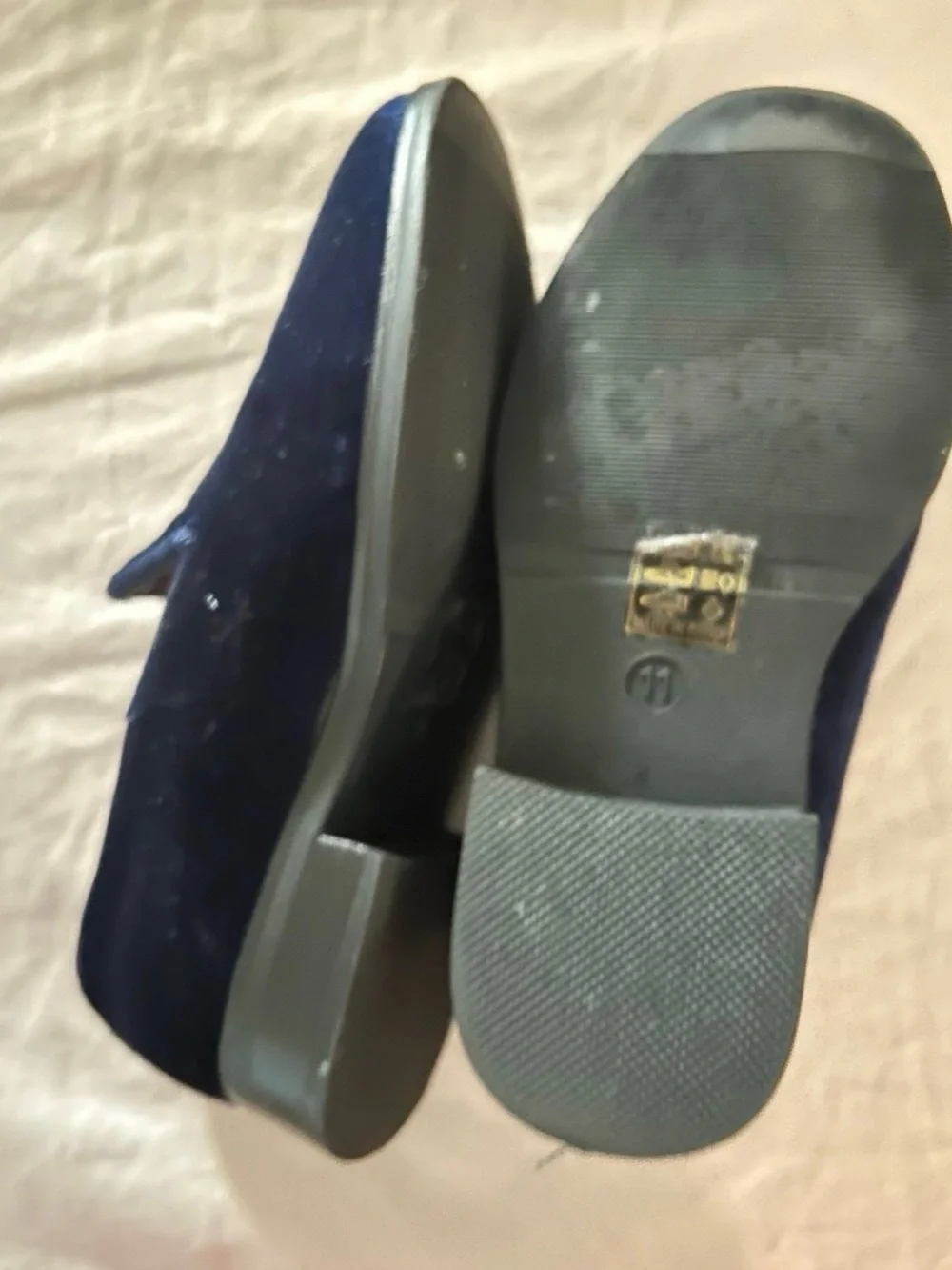 Men's Navy Suede Slip-On Loafers
